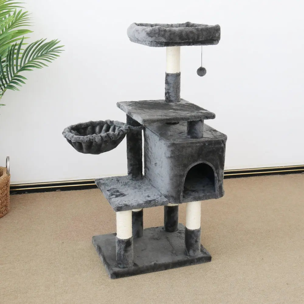 CATIO Chipboard Flannel Cat Scratching Tree - Abode 112cm - Paws & Palettes