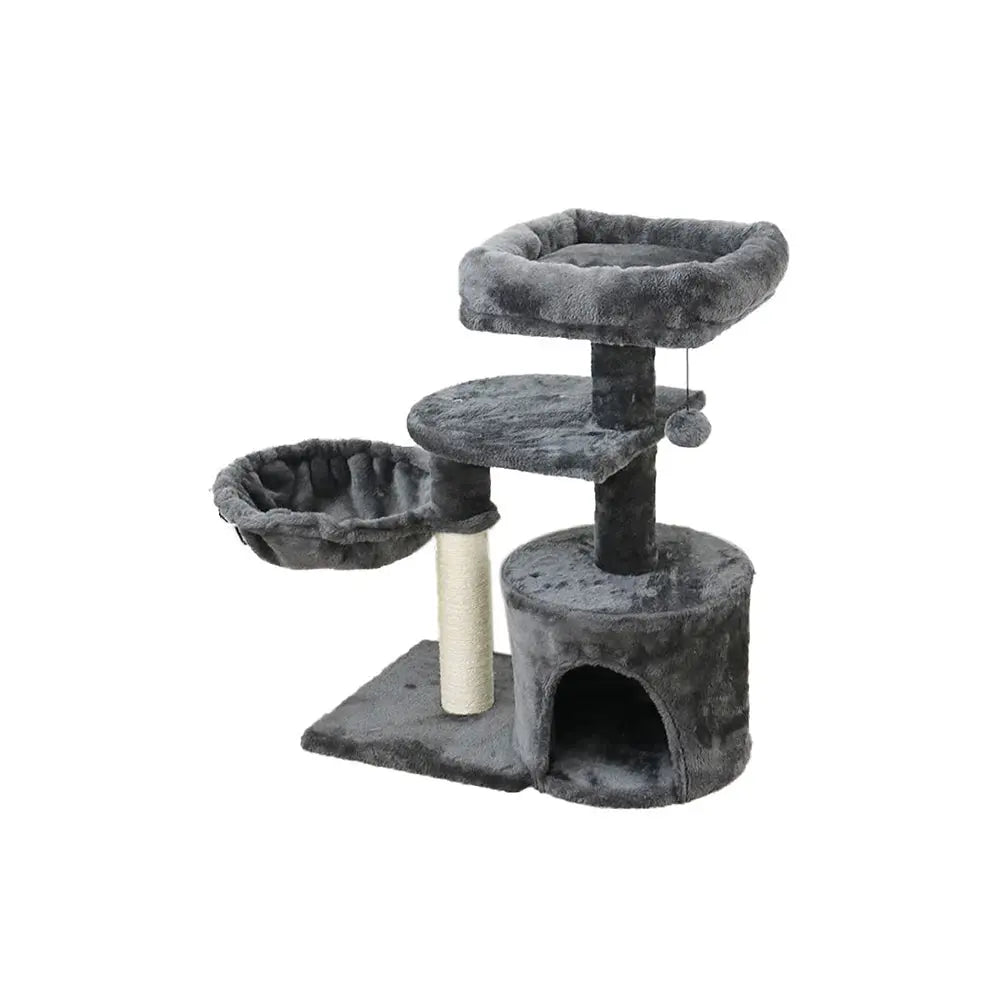 CATIO Chipboard Flannel Cat Scratching Tower - Cubby - Paws & Palettes