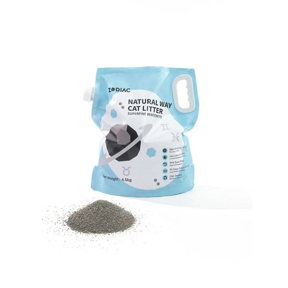 ZODIAC Natural Way Superfine Bentonite Cat Litter 4.5Kg - Paws & Palettes