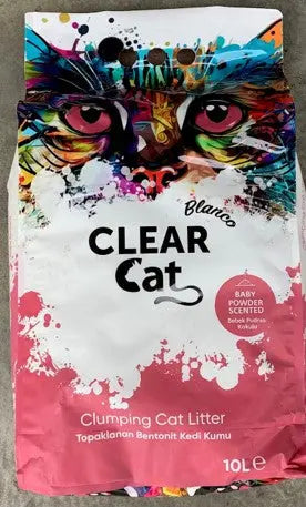 ClearCat Blanco Cat Litter – Baby Powder 10L - Paws & Palettes