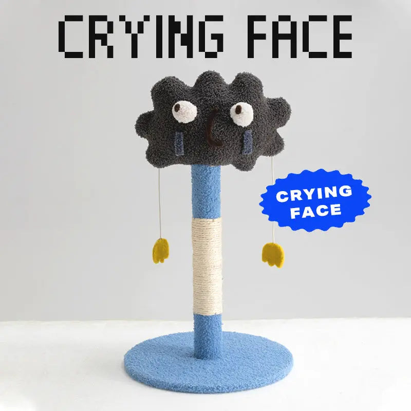 Cute emoticon cat scratching post toy cat tree - Paws & Palettes