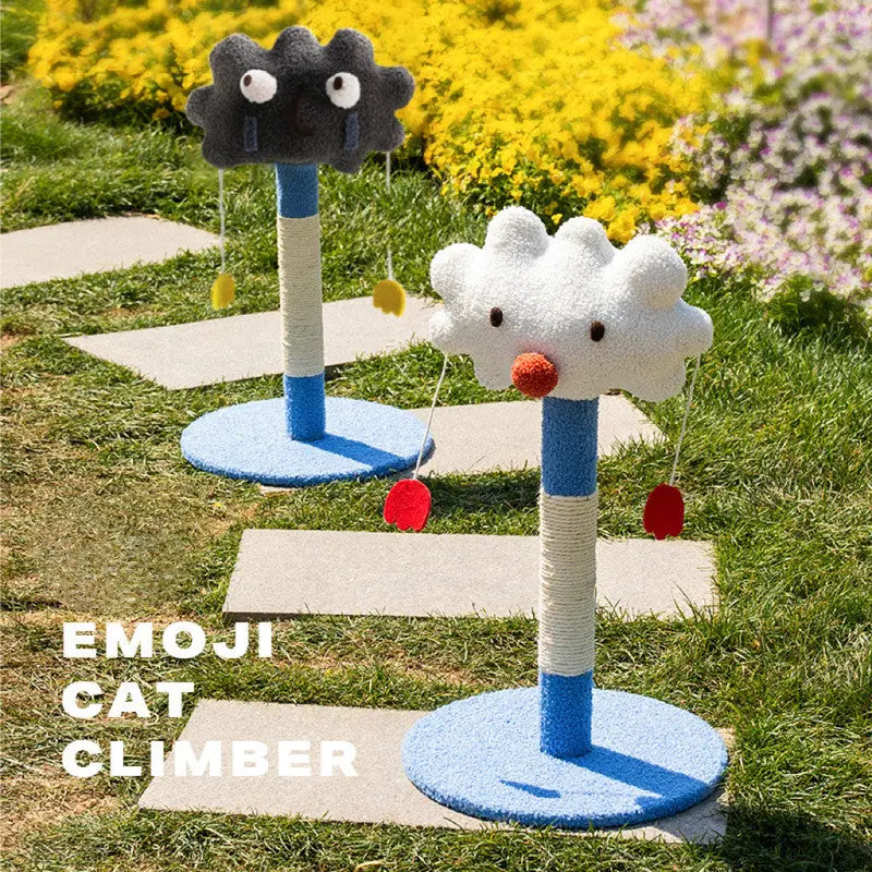 Cute emoticon cat scratching post toy cat tree - Paws & Palettes