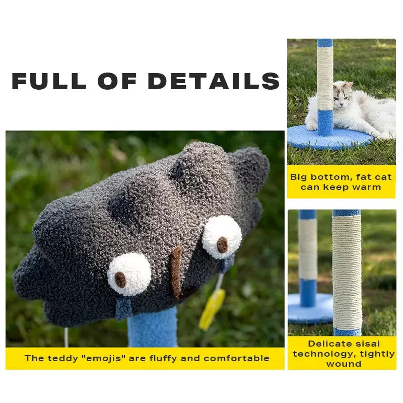 Cute emoticon cat scratching post toy cat tree Dropshipzone