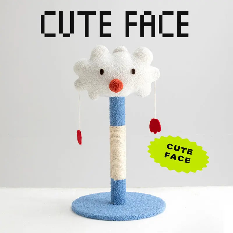 Cute emoticon cat scratching post toy cat tree - Paws & Palettes
