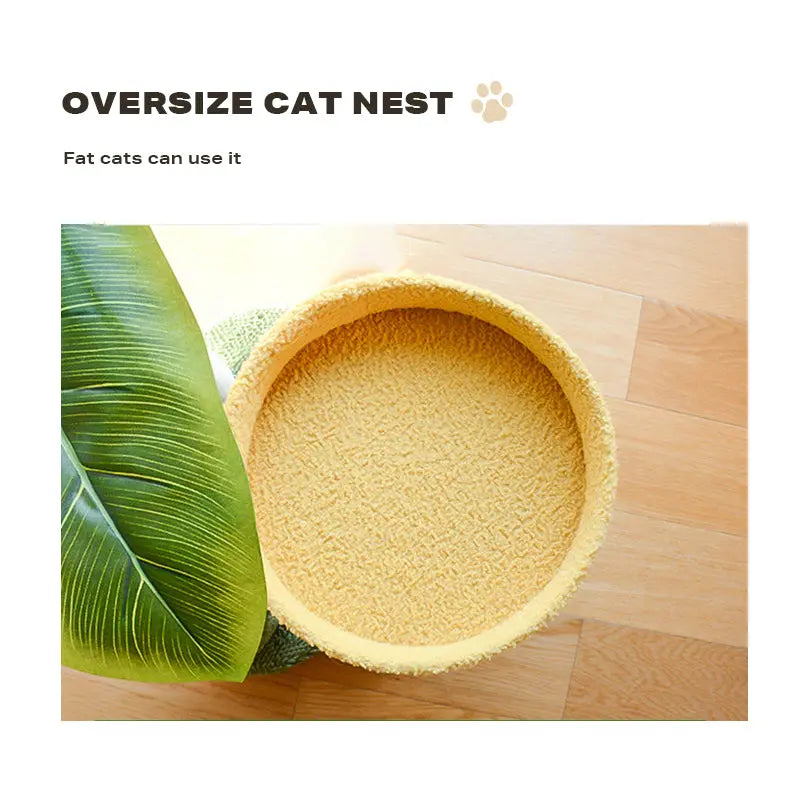 Coconut Cat Tree Tower Scratching Post Toys - Paws & Palettes