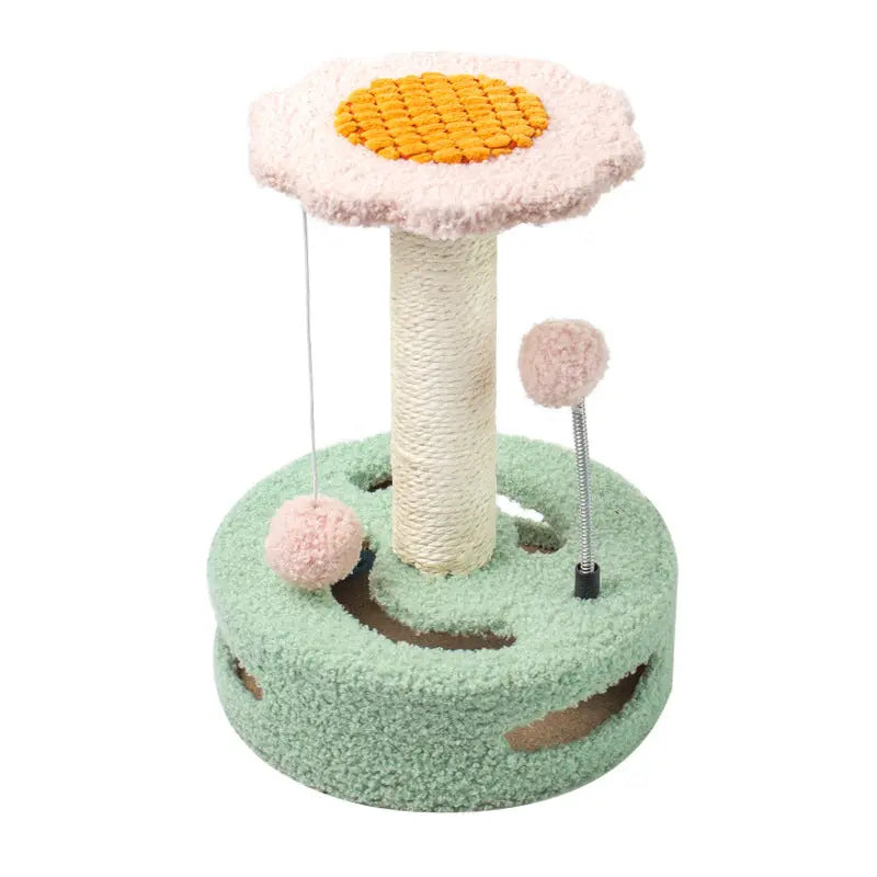 Pinkflower Cat Tree Tower Scratcher Toys - Paws & Palettes
