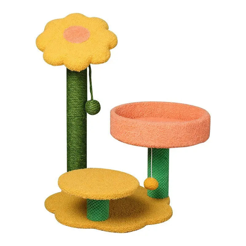Sun flower cat climbing frame cat scratching post toy - Paws & Palettes