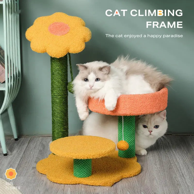 Sun flower cat climbing frame cat scratching post toy - Paws & Palettes
