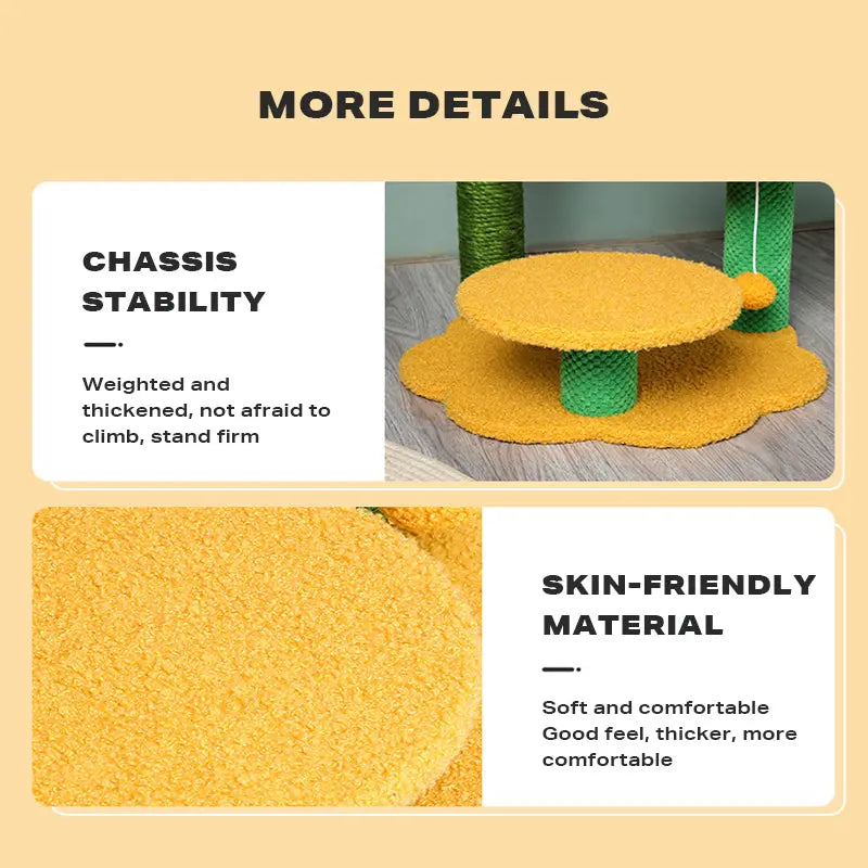 Sun flower cat climbing frame cat scratching post toy - Paws & Palettes