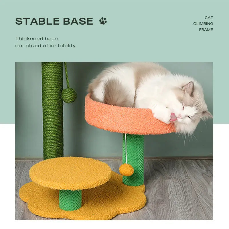 Sun flower cat climbing frame cat scratching post toy - Paws & Palettes