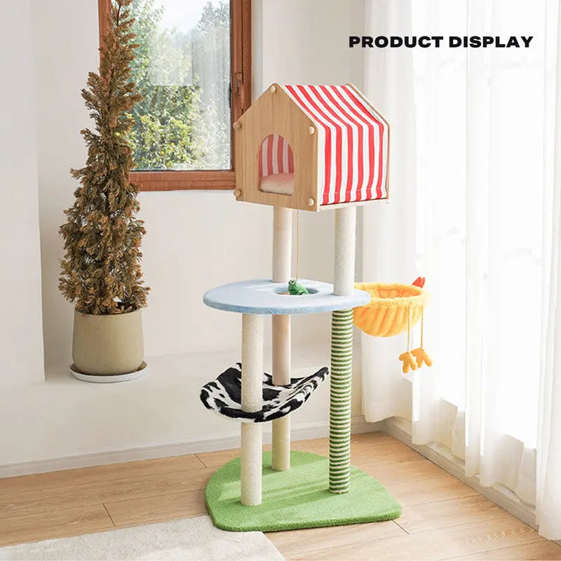 Farm cat climbing frame cat litter cat scratching post cat tree - Paws & Palettes
