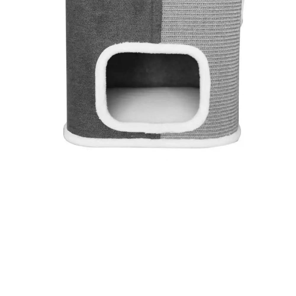 Tri-Level Square Cat Condo with Sherpa Lining - Paws & Palettes