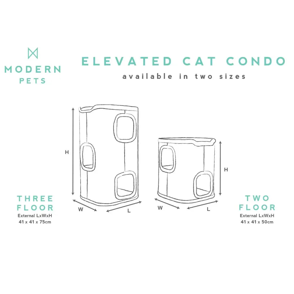 Tri-Level Square Cat Condo with Sherpa Lining Dropshipzone