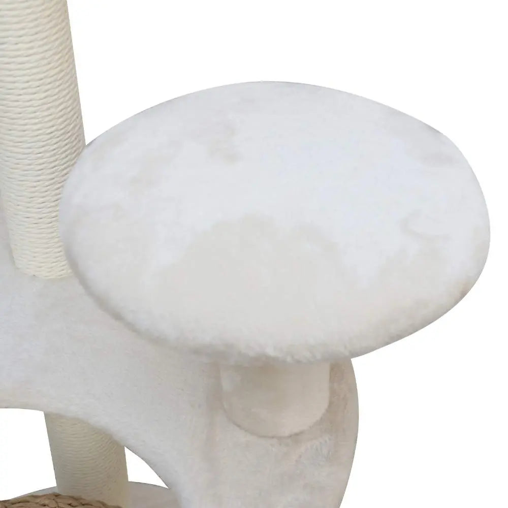 5-Platform Plush and Wicker Cat Tree - Paws & Palettes