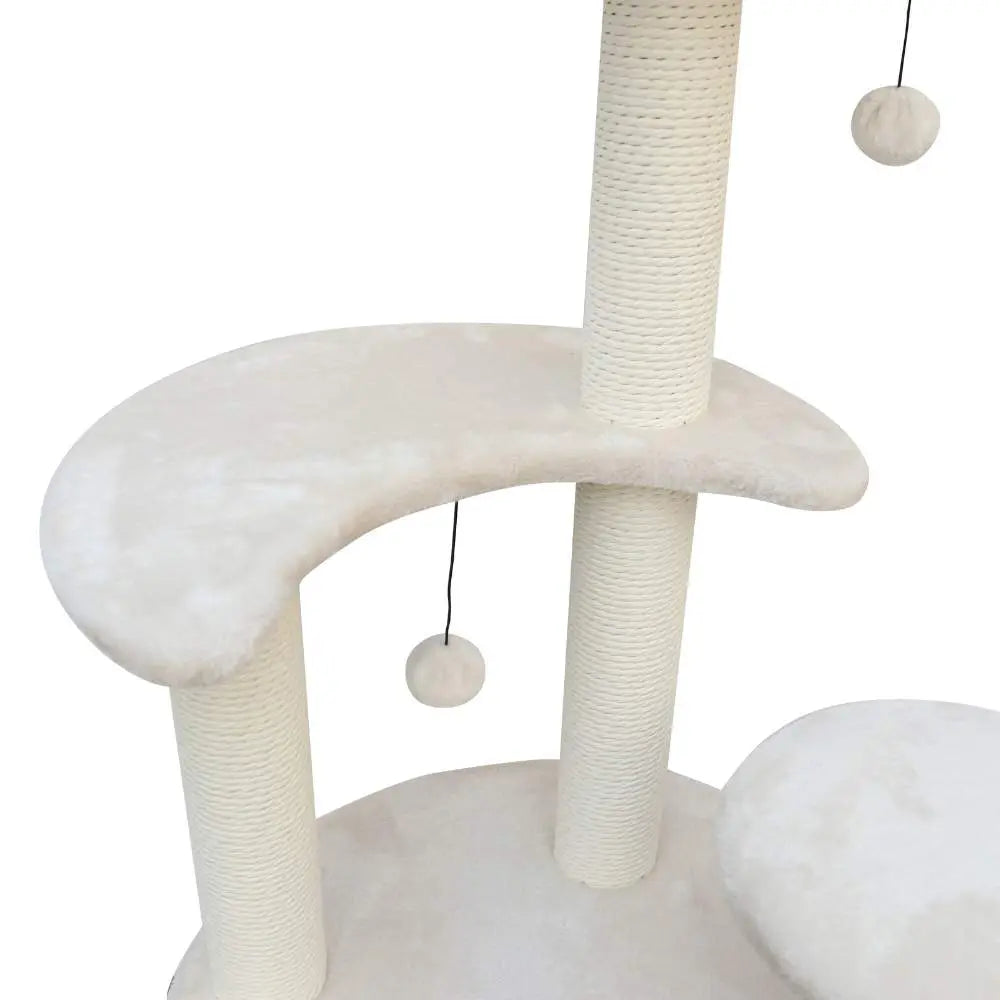 5-Platform Plush and Wicker Cat Tree - Paws & Palettes