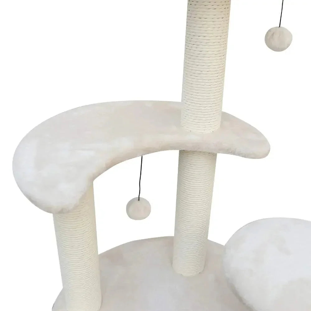 5-Platform Plush and Wicker Cat Tree Dropshipzone