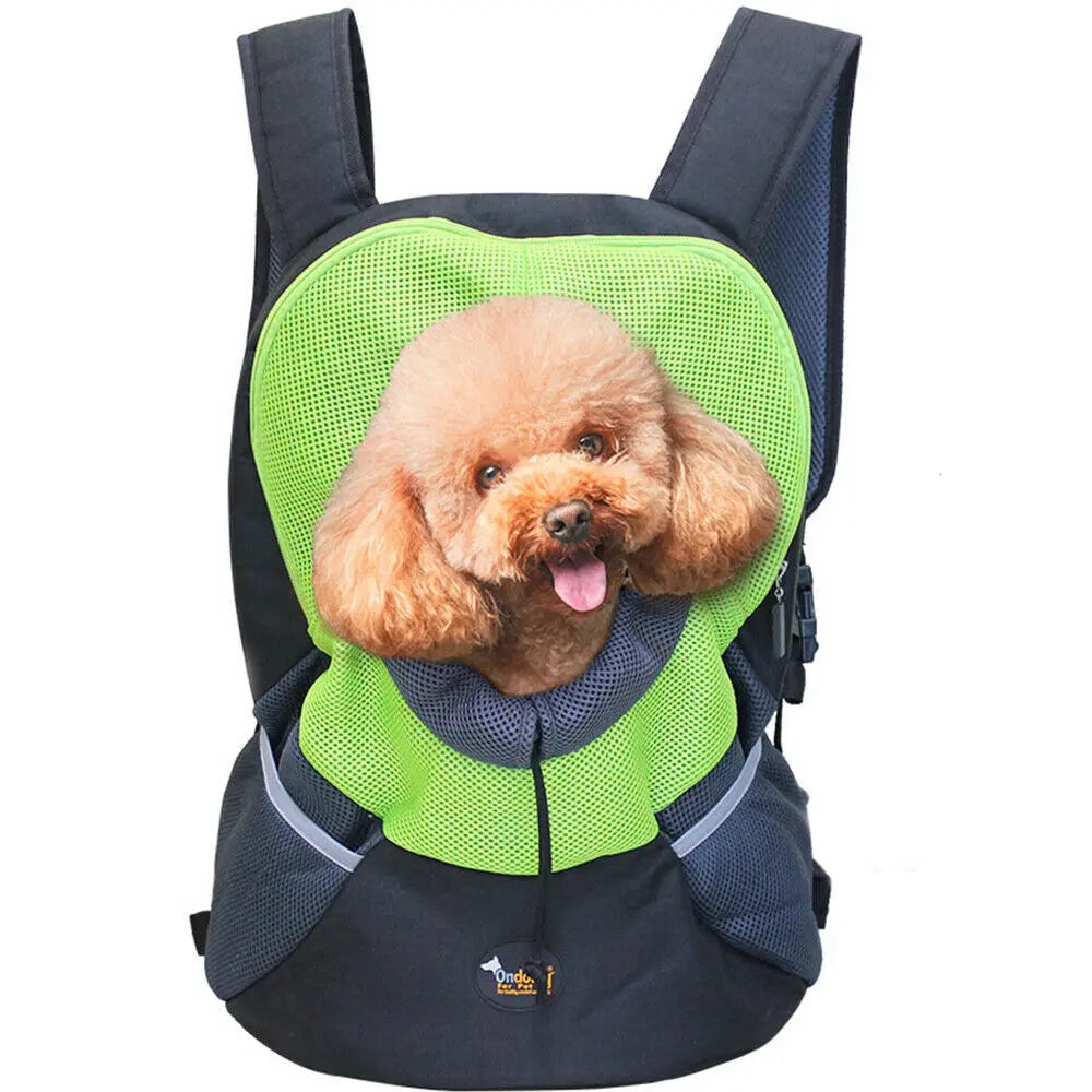 Ondoing Pet Carrier Backpack Adjustable Dog Puppy Cat Front Carrier Head Out - Paws & Palettes