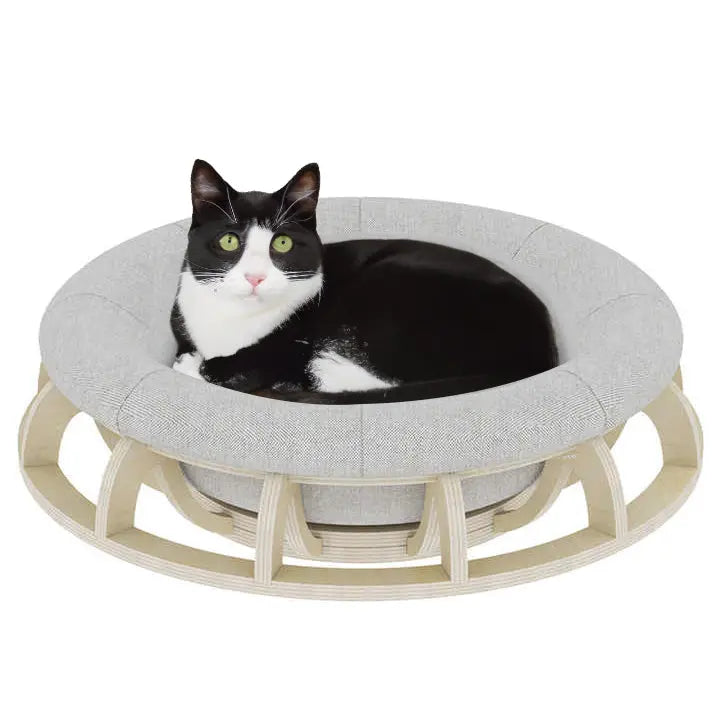 Timber Gyro Cat Nest Bed - Paws & Palettes