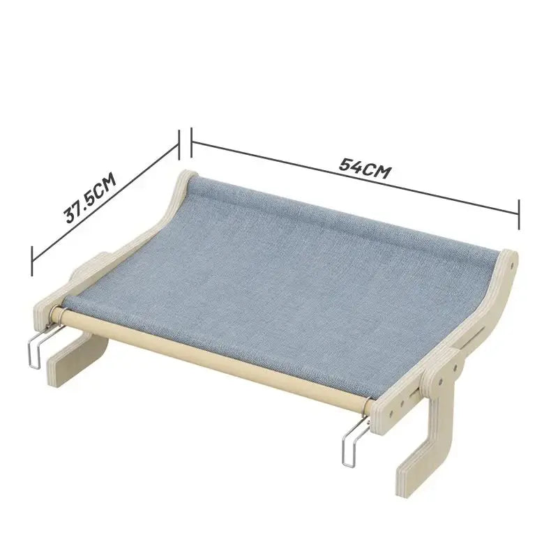 Wall-Mounted Cat Hammock Bed-Wooden Frame, Comfortable and Space-Saving Design for Pets - Paws & Palettes