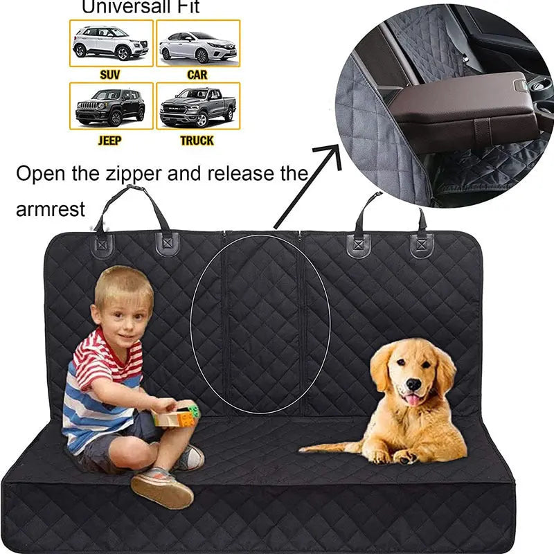 Universal Waterproof Dog Car Seat Cover with Non-Slip Backing - Pet Travel Protection Mat - Paws & Palettes