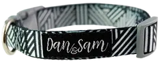 Dan & Sam – Dog – Adjustable Polyester Webbing Collar – Abstract - Paws & Palettes