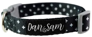 Dan & Sam – Dog – Adjustable Polyester Webbing Collar – Crossways - Paws & Palettes