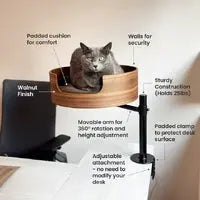 Desk Nest Cat Bed - The Purrfect Cat Bed for Your Desk - Paws & Palettes