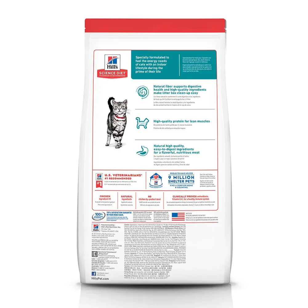 Hill’s – Science Diet – Adult Cat (1-6) – Indoor Agline