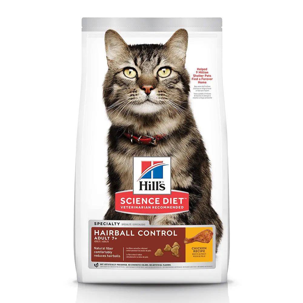 Hill’s – Science Diet – Adult Cat (7+) – Hairball Control - Paws & Palettes