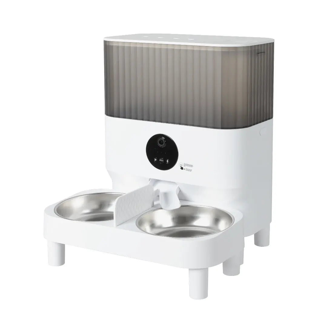 PaWz 7L Auto Pet Feeder Automatic Camera White - Paws & Palettes