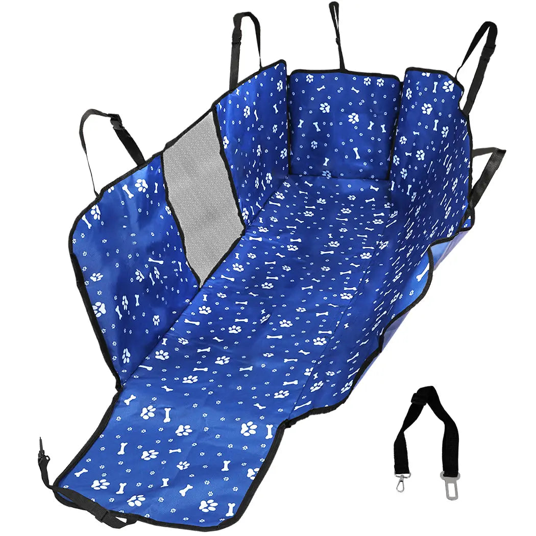 PaWz Pet Back Car Seat Cover Hammock Blue - Paws & Palettes