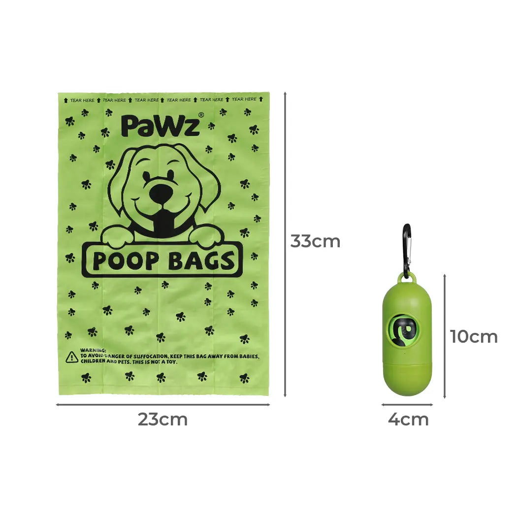 PaWz 100% Compostable Biobased Dog Poop 48 Rolls / 720 pcs + 2 x dispensers - Paws & Palettes