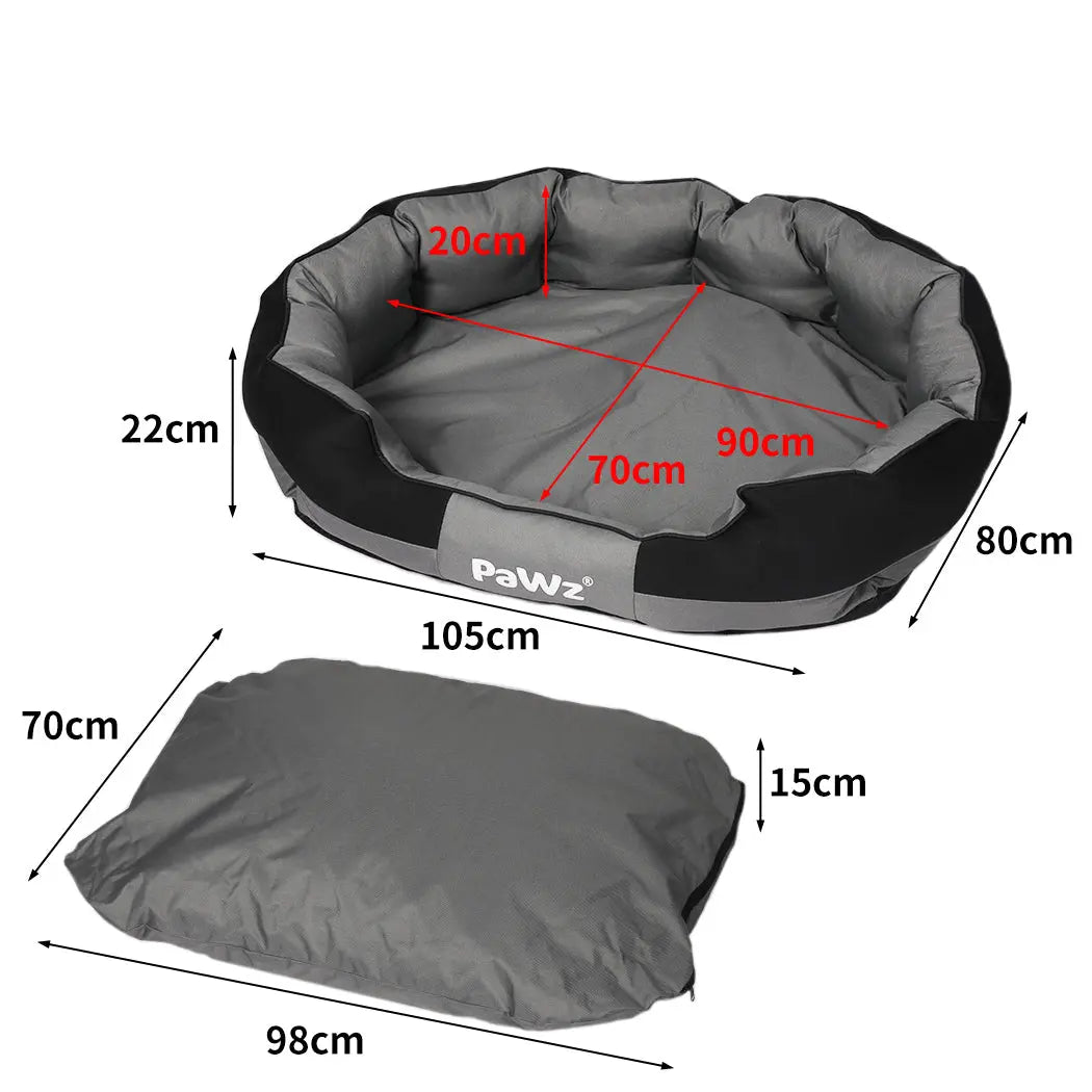 PaWz Waterproof Pet Dog Calming Bed Large - Paws & Palettes