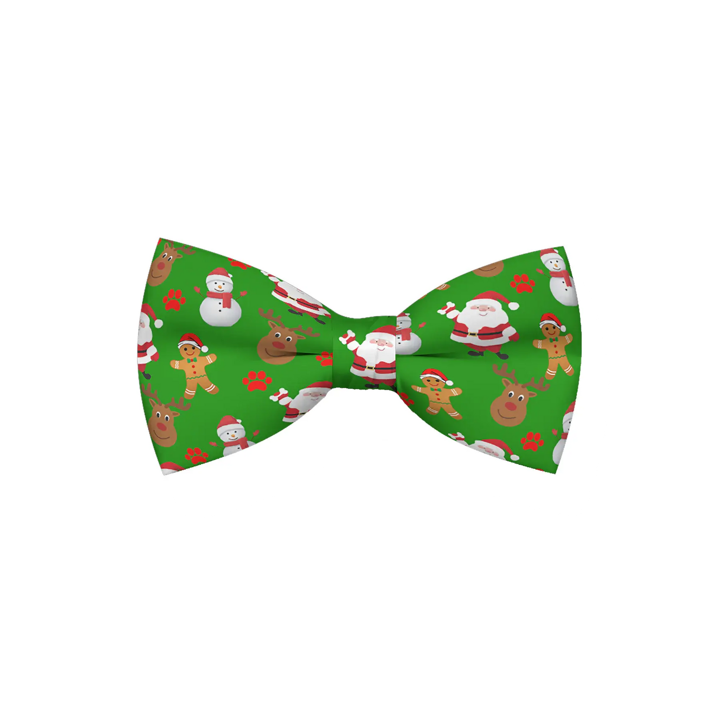 Christmas Festive Green Holiday Dog Bow Tie - Paws & Palettes