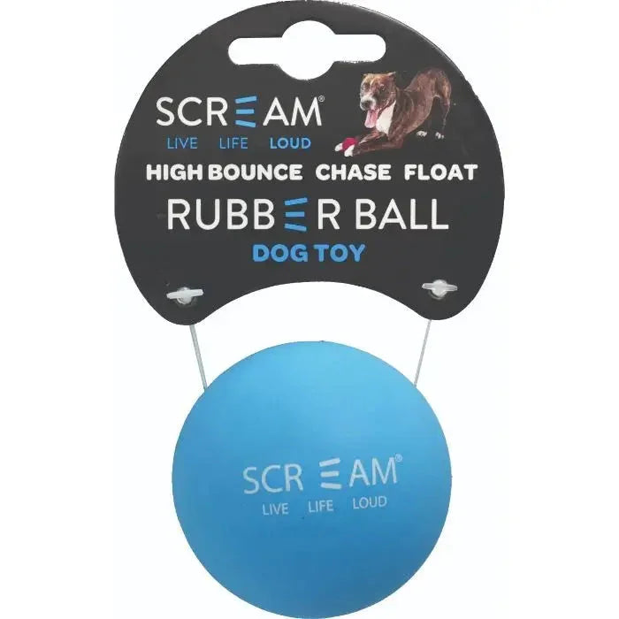 Scream – Rubber Ball – Loud Blue – Medium – 6cm Agline