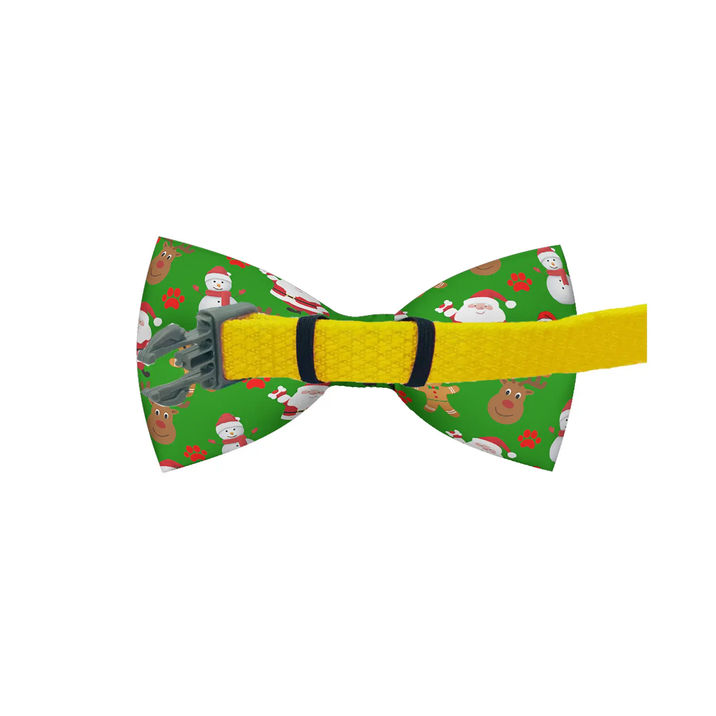 Christmas Festive Green Holiday Dog Bow Tie - Paws & Palettes