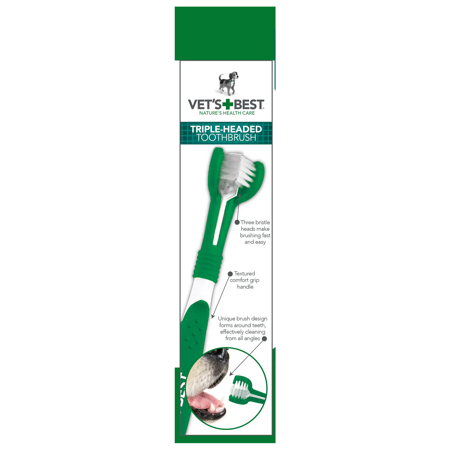 Vet’s Best – Advanced 3-Head Toothbrush - Paws & Palettes