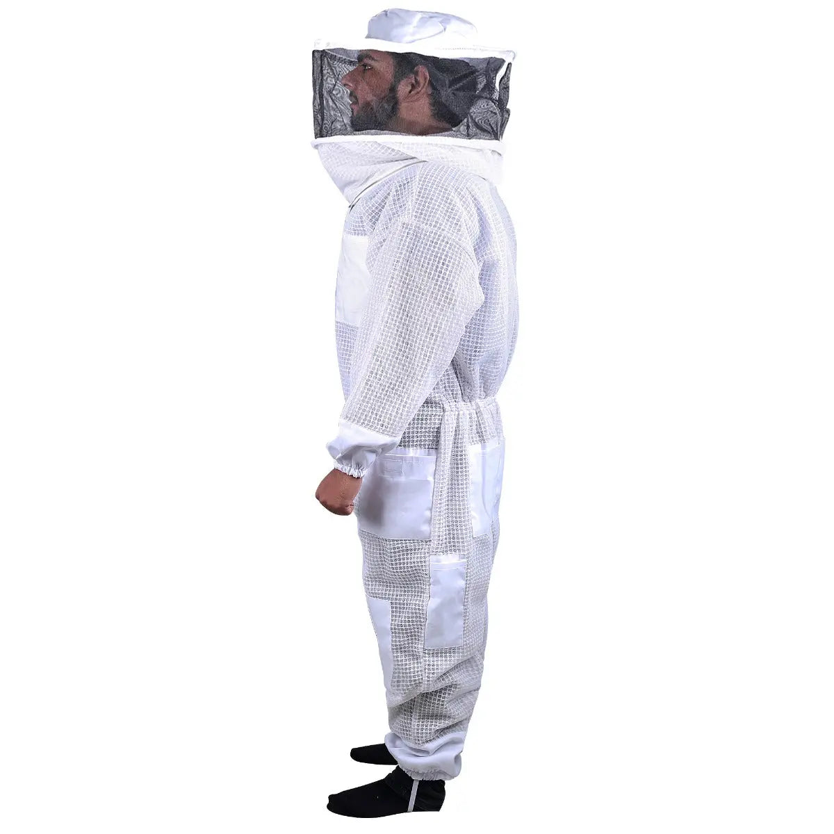 Beekeeping Bee Full Suit 3 Layer Mesh Ultra Cool Ventilated Round Head Beekeeping Protective Gear SIZE M - Paws & Palettes