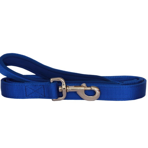 Beau Pets – Neoprene Handle – Nylon Lead – Blue - Paws & Palettes