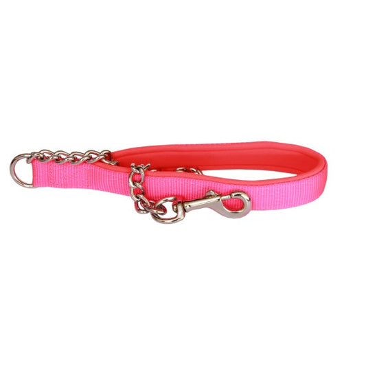 Beau Pets – Neoprene Handle – Chain Lead – Pink - Paws & Palettes