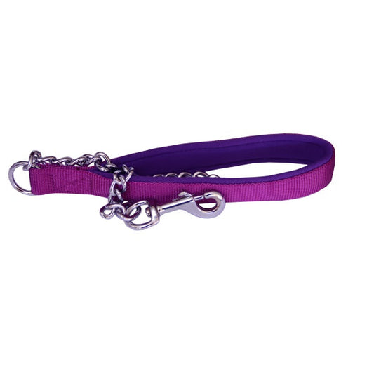 Beau Pets – Neoprene Handle – Chain Lead – Purple - Paws & Palettes