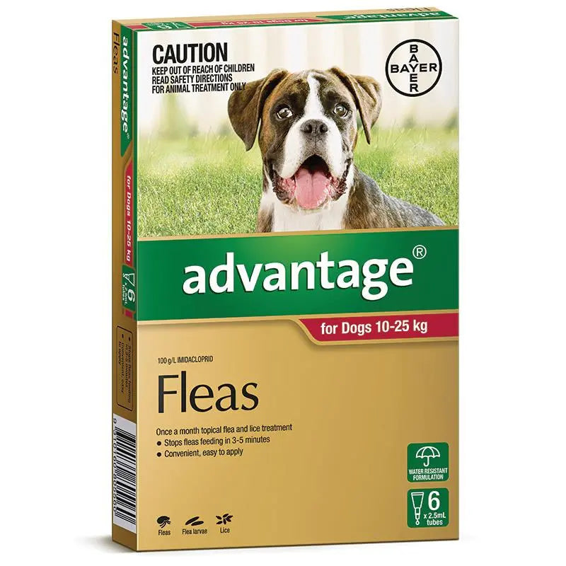 Advantage – Fleas – Dogs 10kg to 25kg - Paws & Palettes