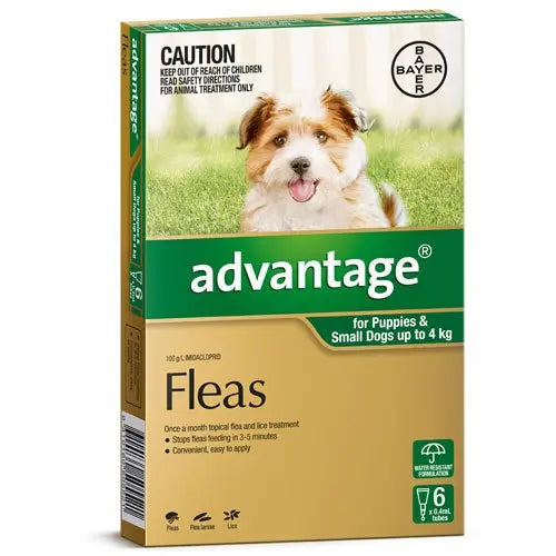 Advantage – Fleas – Puppies & Small Dogs up to 4kg - Paws & Palettes
