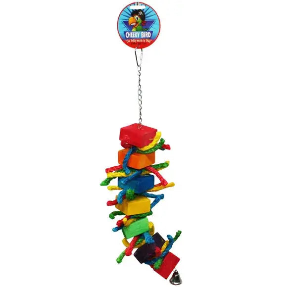 Cheeky Bird – Block & Rope with Bell - Paws & Palettes