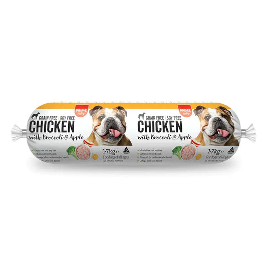 Prime100 – Prime Pantry – Chicken, Broccoli & Apple – GRAIN FREE – Roll - Paws & Palettes