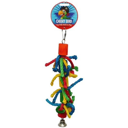 Cheeky Bird – Long Cylinder & Rope with Bell - Paws & Palettes