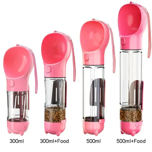 Multifunction Water Food Pet Bottle - Paws & Palettes