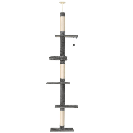 i.Pet Cat Tree 290cm Tower Scratching Post Scratcher Floor to Ceiling Cats Bed - Paws & Palettes