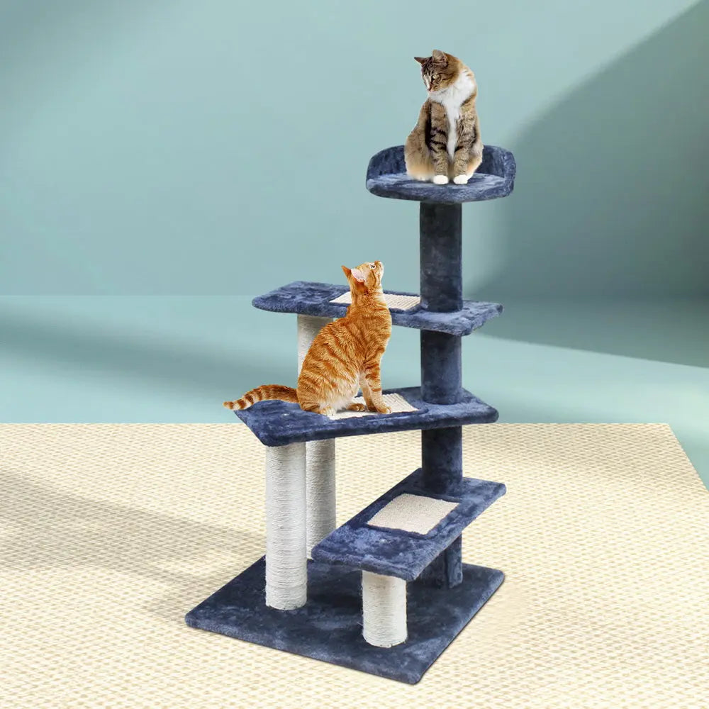 i.Pet Cat Tree 100cm Scratching Post Scratcher Tower Wood Condo House Trees Bed - Paws & Palettes
