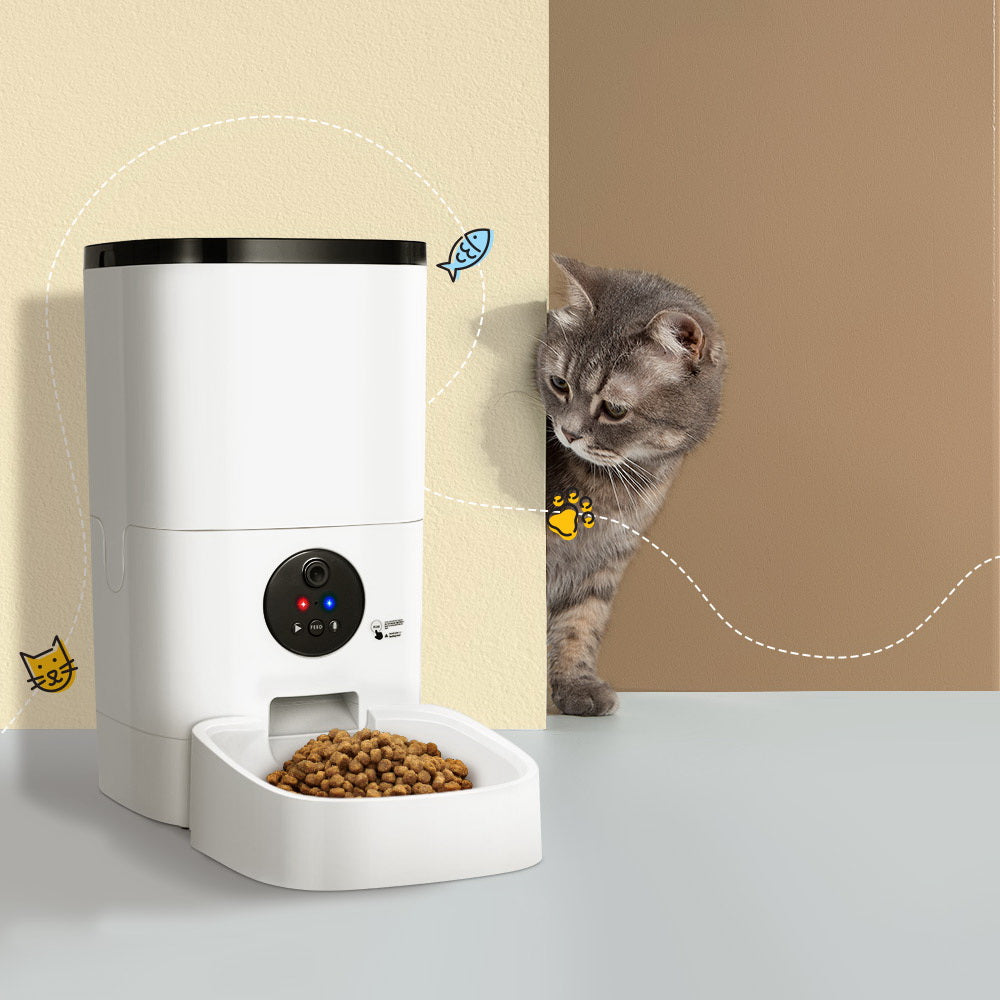 i.Pet Automatic Pet Feeder 6L Wifi Camera Dog Cat Smart Food Dispenser Timer - Paws & Palettes